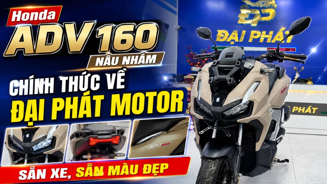 Honda ADV160 nâu nhám chính thức đã có mặt tại Đại Phát Motor