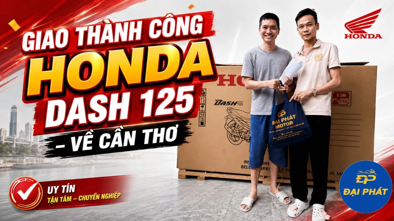 Honda Dash 125 nhập khẩu Malaysia chính thức về Cần Thơ