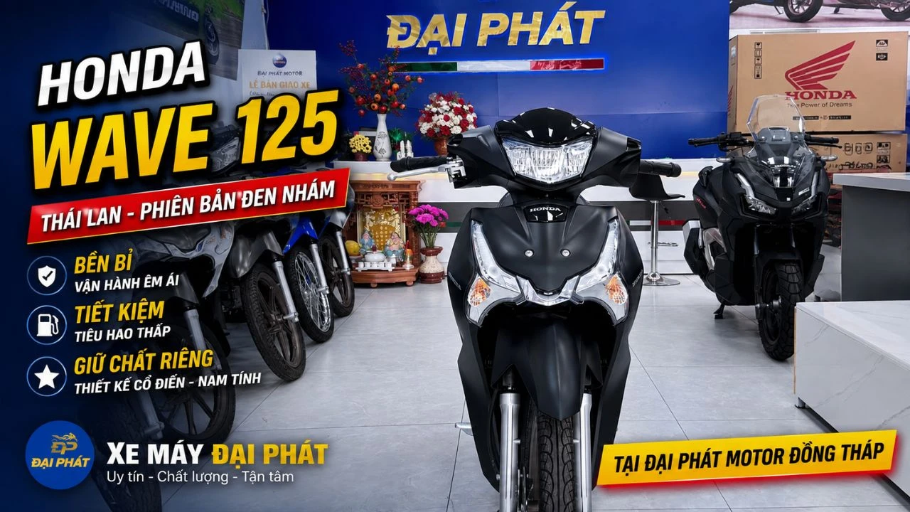 Honda Wave 125 Thái Lan đen