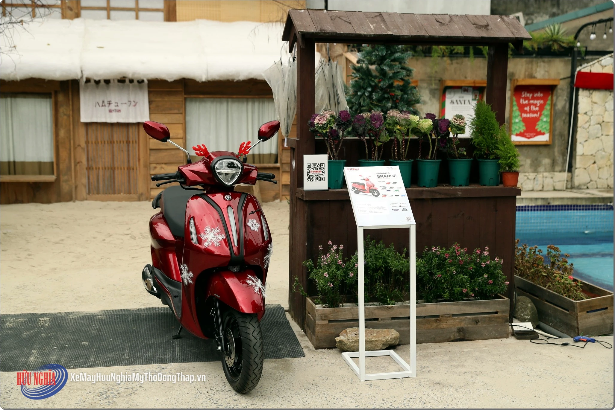 YAMAHA CHRISTMAS %E2%80%93 LET IT SNOW Check in va trai nghiem cac mau xe Yamaha Grande va Yamaha Janus 4