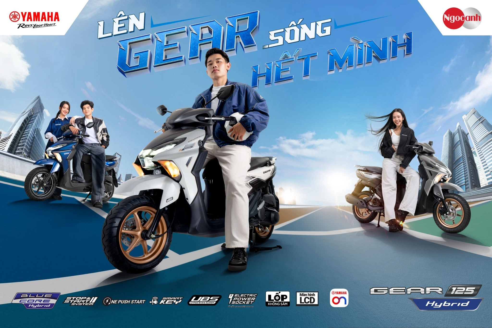 YAMAHA GEAR 125 HYBRID tiet kiem nhien lieu khach hang dat mua som ngay khi xe vua ve 1