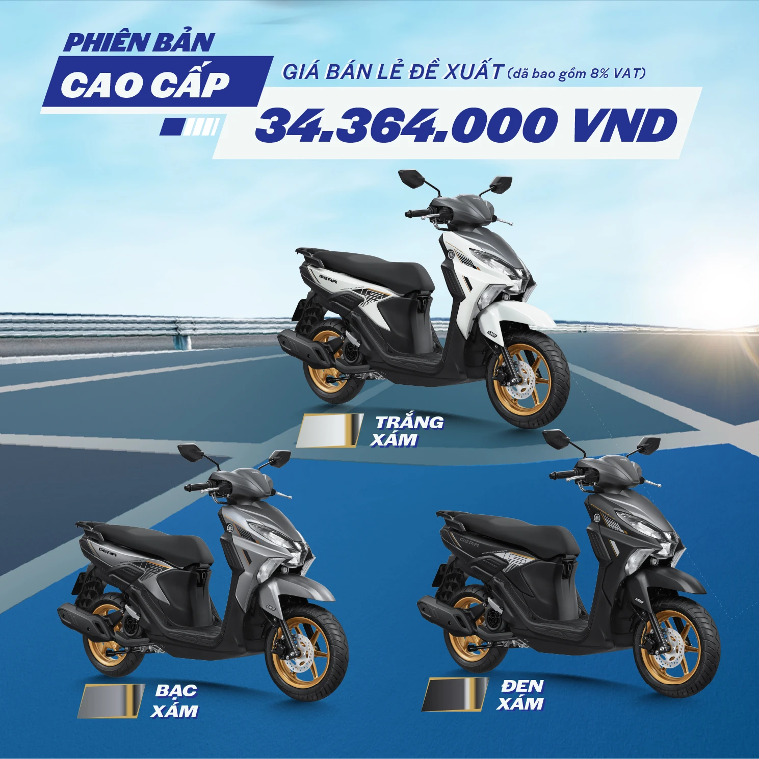 YAMAHA GEAR 125 HYBRID tiet kiem nhien lieu khach hang dat mua som ngay khi xe vua ve 4