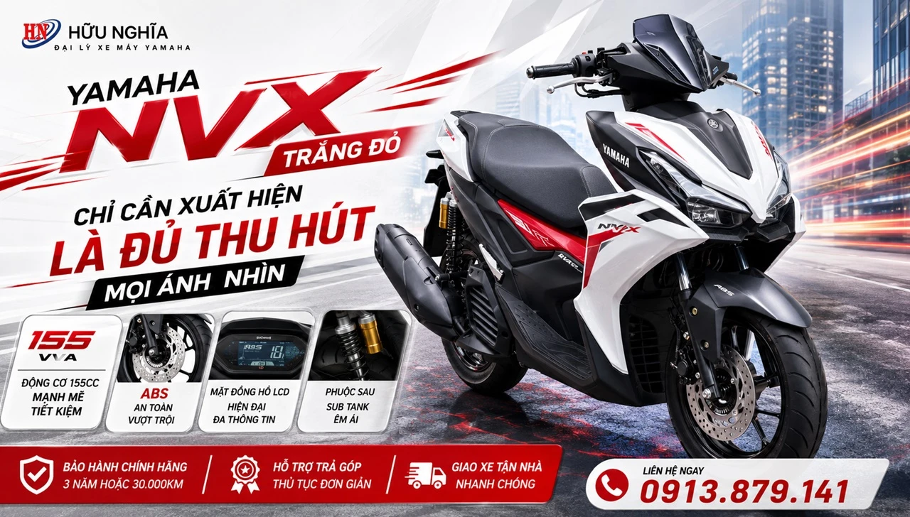 Yamaha NVX Trang Do %E2%80%93 Chi can xuat hien la du thu hut moi anh nhin