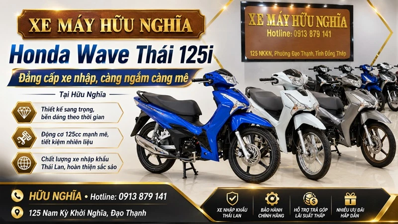 Honda Wave Thai 125i %E2%80%93 Dang cap xe nhap cang ngam cang me tai Huu Nghia 1