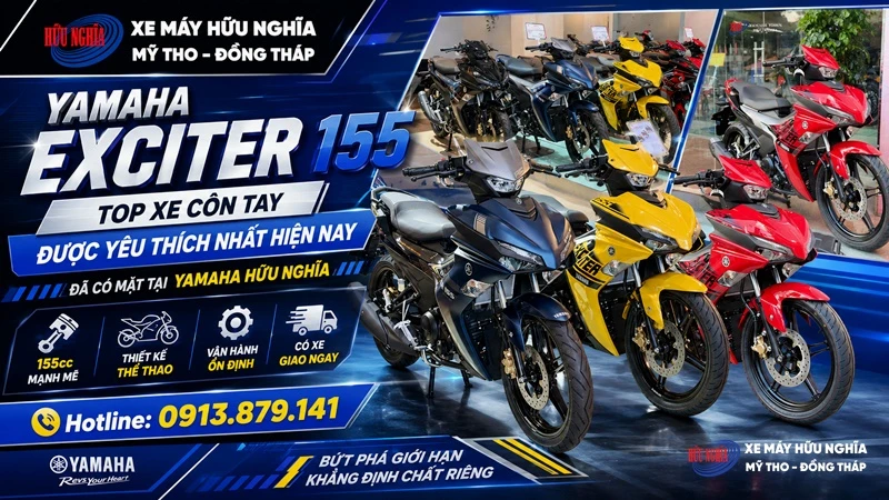 Yamaha Exciter 155 %E2%80%93 top xe con tay duoc yeu thich nhat hien nay da co mat tai Yamaha Huu Nghia