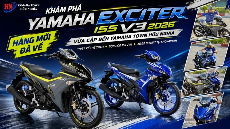 Kham pha Yamaha Exciter 155 V3 2026 vua cap ben Yamaha Town Huu Nghia