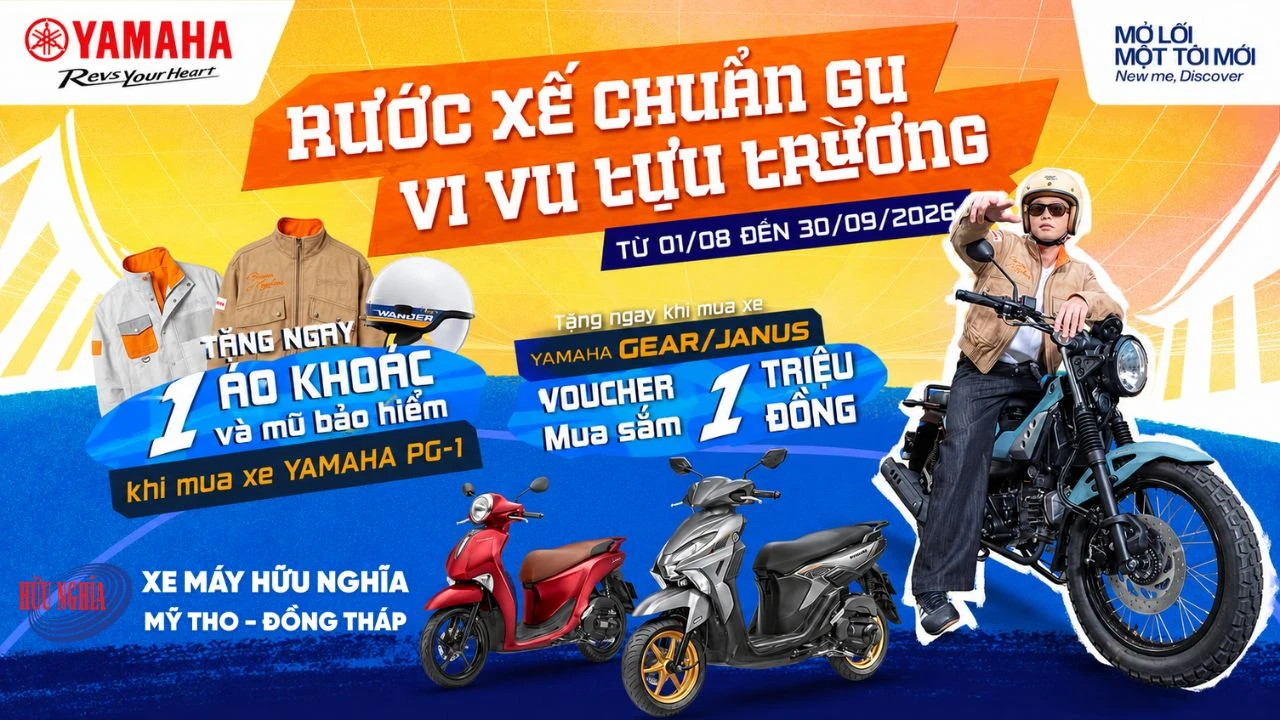 Back to School 2026: Mua Yamaha Janus, Gear tặng Voucher 1 triệu