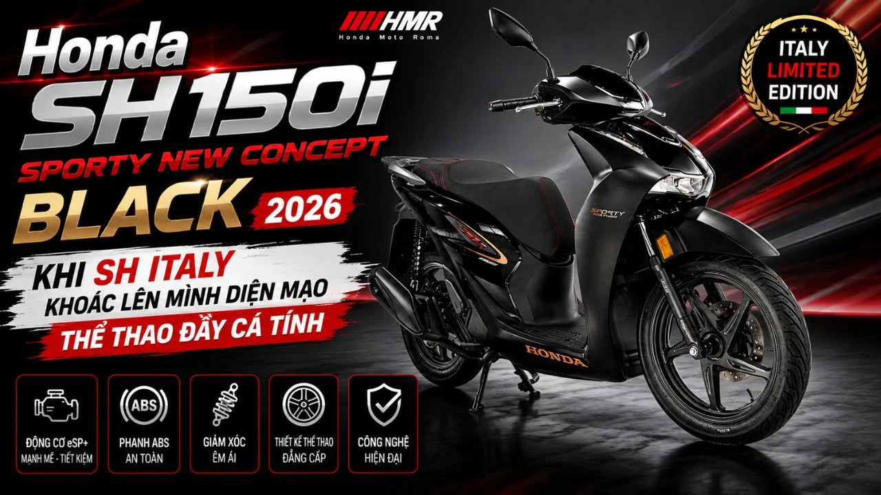 Honda SH150i Sporty New Concept Black