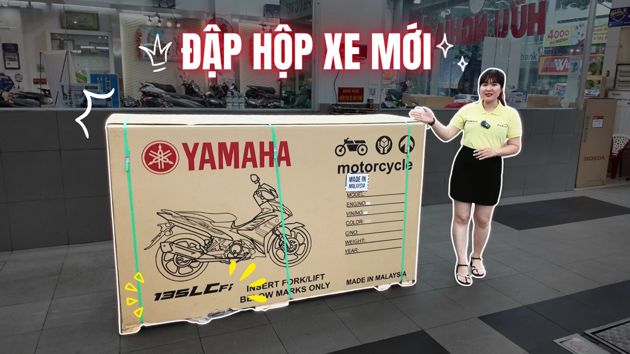yamaha lc135 fi nhap khau malaysia ngay tai tp my tho dap thung giao cho anh khach vip