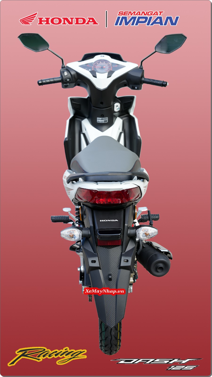 Honda Dash 125 Racing Custom Mau trang do by Cub House 1