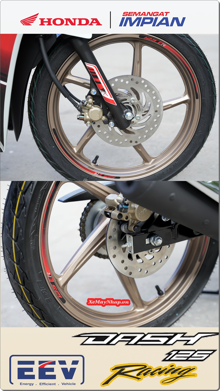 Honda Dash 125 Racing Custom Mau trang do by Cub House 10