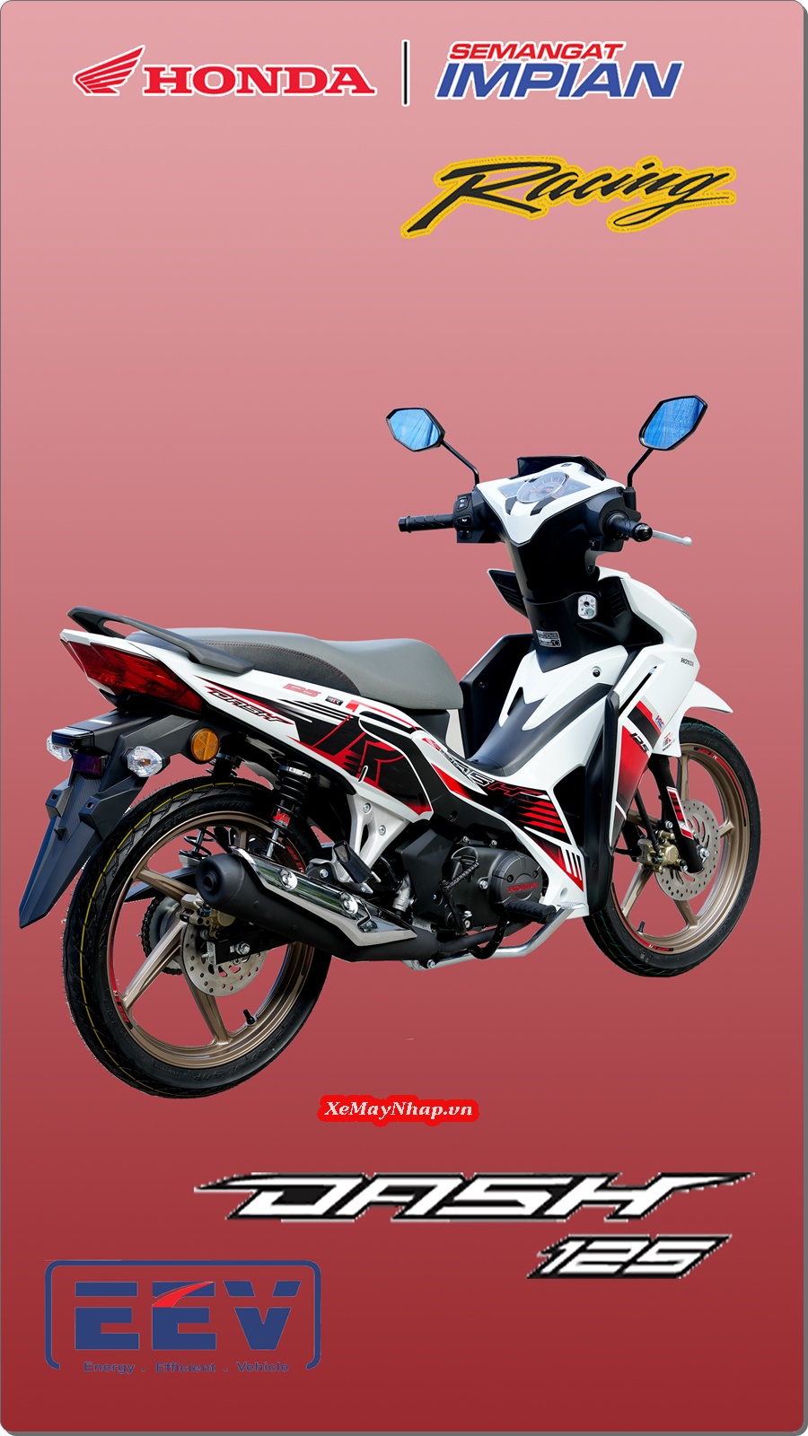 Honda Dash 125 Racing Custom Mau trang do by Cub House 3