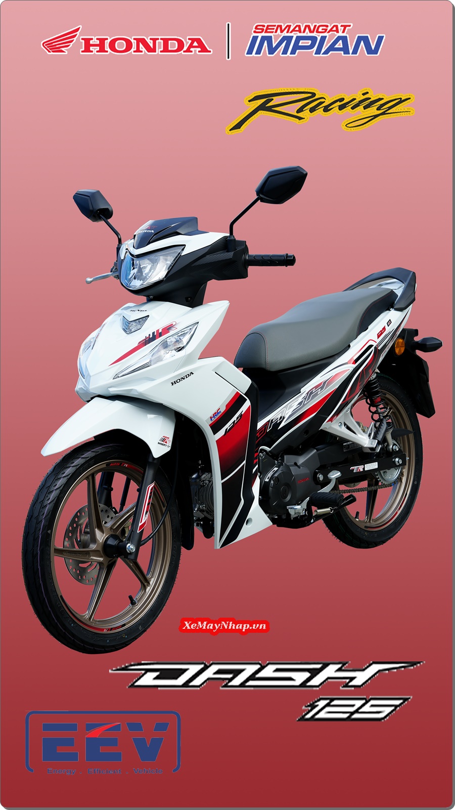 Honda Dash 125 Racing Custom Mau trang do by Cub House 4