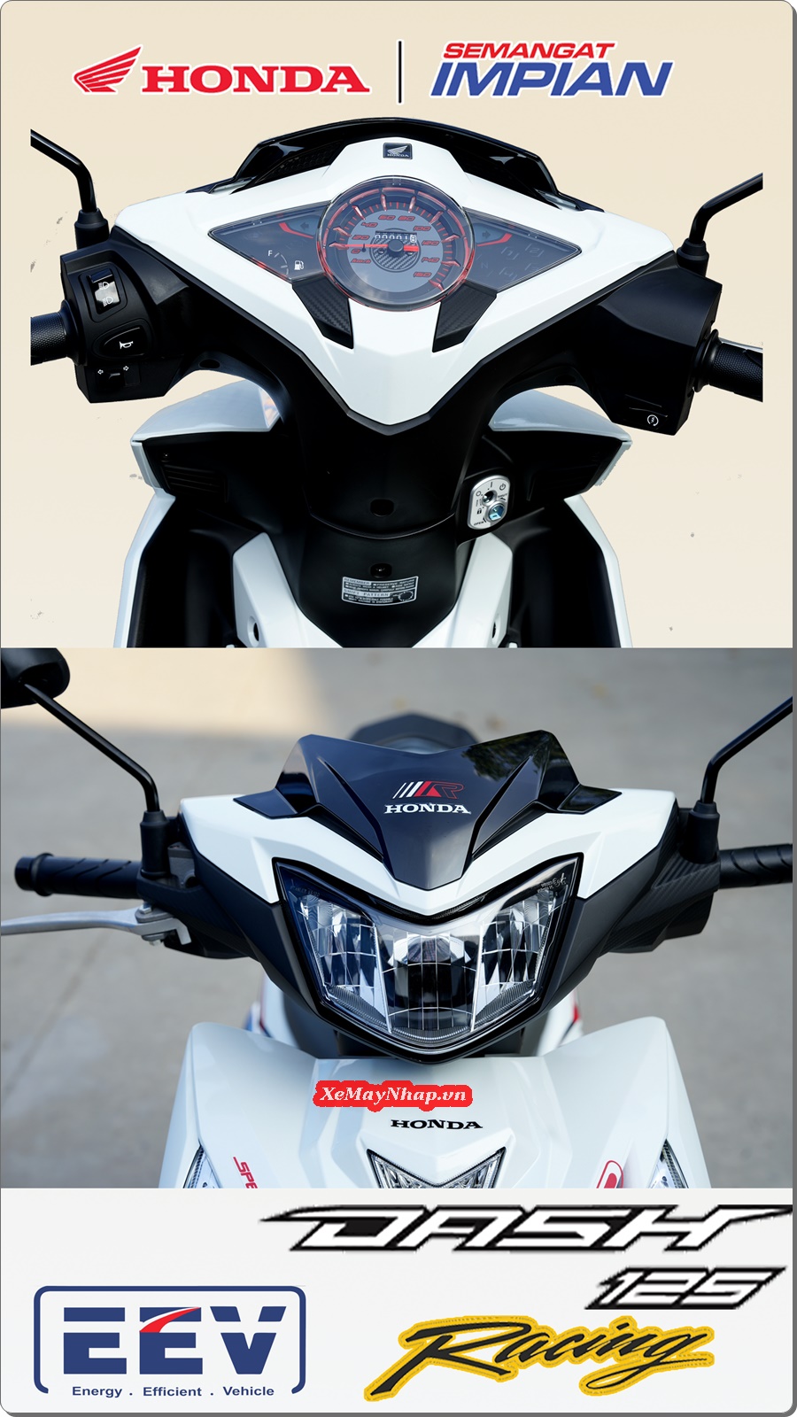 Honda Dash 125 Racing Custom Mau trang do by Cub House 7