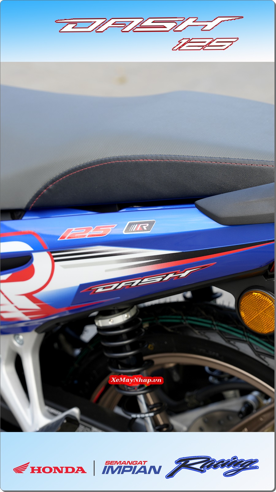 Honda Dash 125 Racing mau xanh trang Custom by Cub House 16