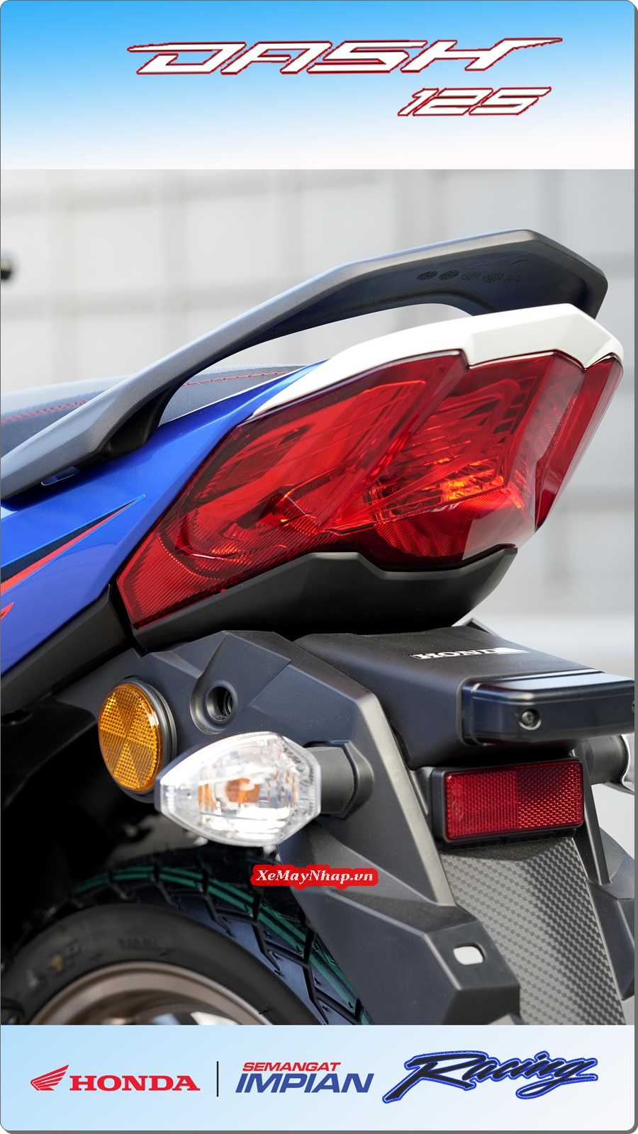 Honda Dash 125 Racing mau xanh trang Custom by Cub House 3