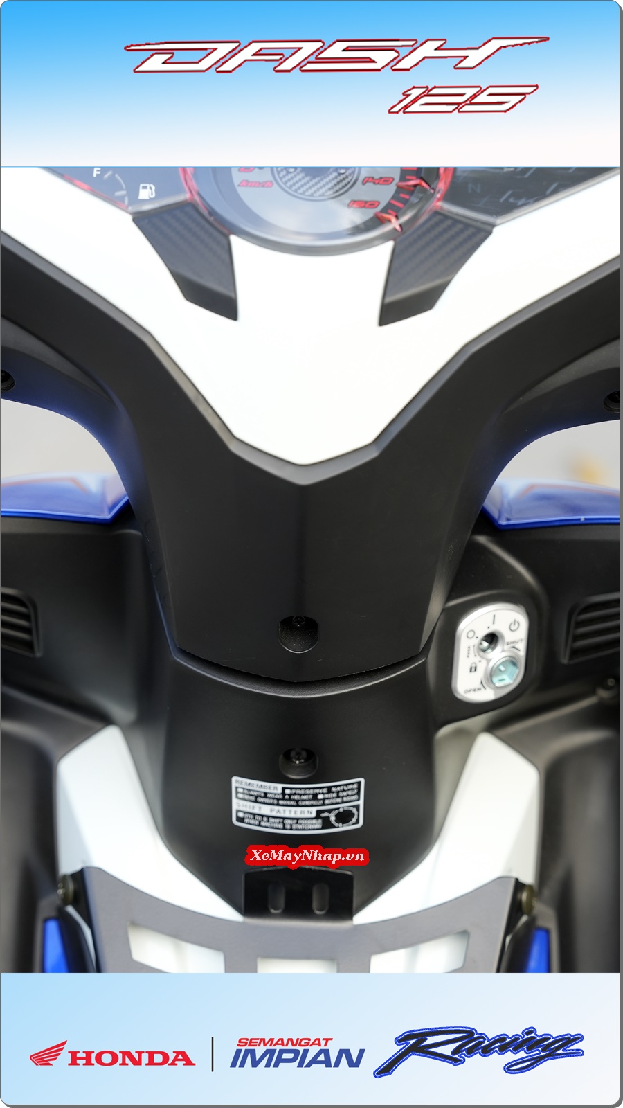 Honda Dash 125 Racing mau xanh trang Custom by Cub House 5