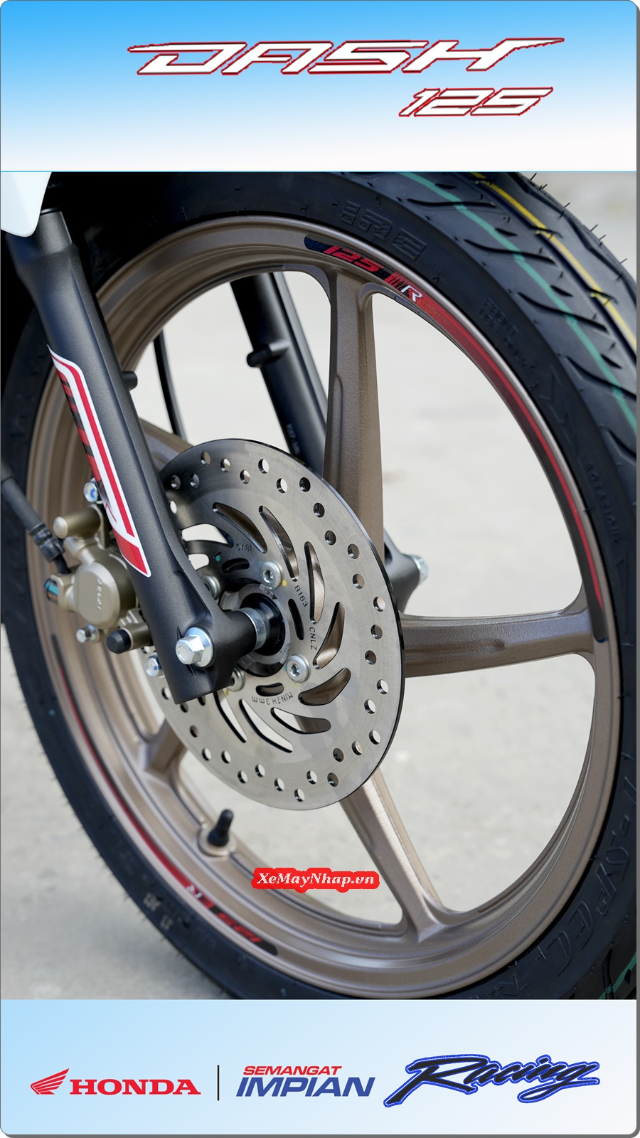 Honda Dash 125 Racing mau xanh trang Custom by Cub House 6