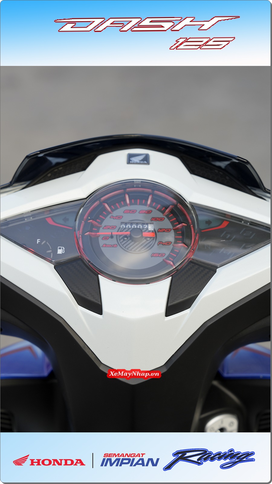 Honda Dash 125 Racing mau xanh trang Custom by Cub House 7