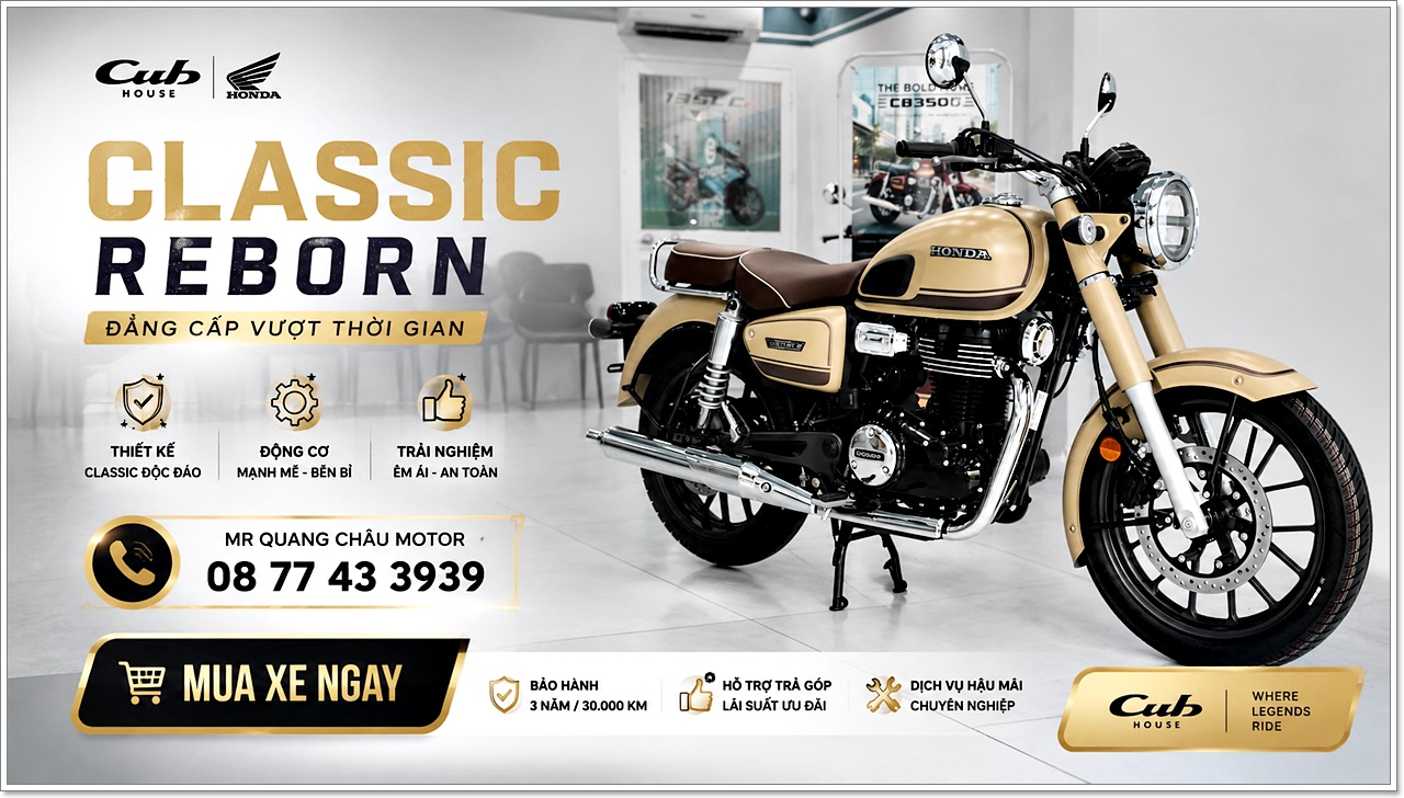 Honda CB350C Special Edition màu vàng cát – Chất cổ điển đậm phong cách, hỗ trợ trả góp nhanh 1 Honda CB350C Special Edition mau vang cat %E2%80%93 Chat co dien dam phong cach ho tro tra gop nhanh