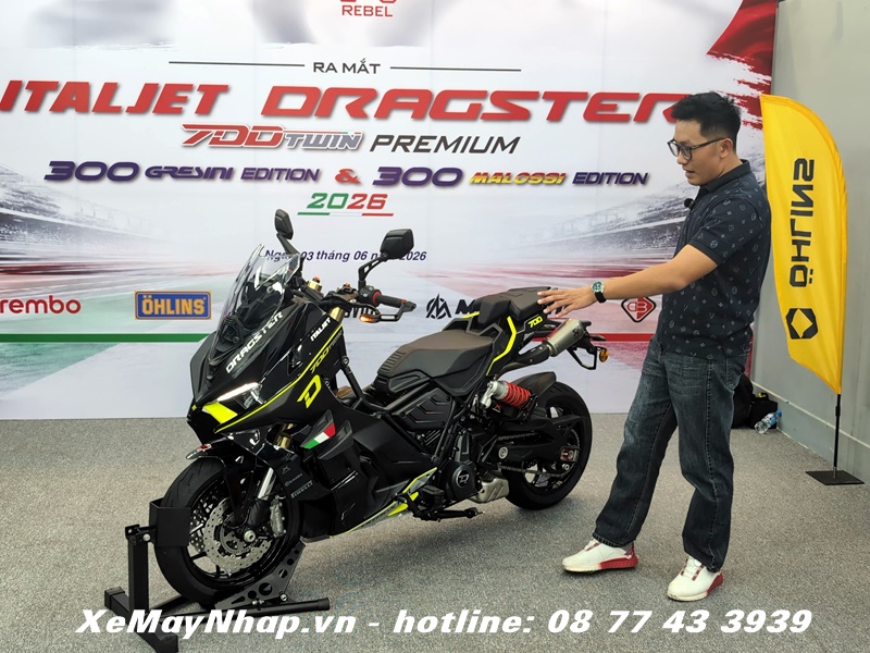 100 triệu dân Việt Nam nhưng năm 2026 chỉ có 25 chiếc Italjet Dragster 700 Twin Premium Edition được đưa về theo đơn đặt hàng 4 100 trieu dan Viet Nam nhung nam 2026 chi co 25 chiec Italjet Dragster 700 Twin Premium Edition duoc dua ve theo don dat hang 115