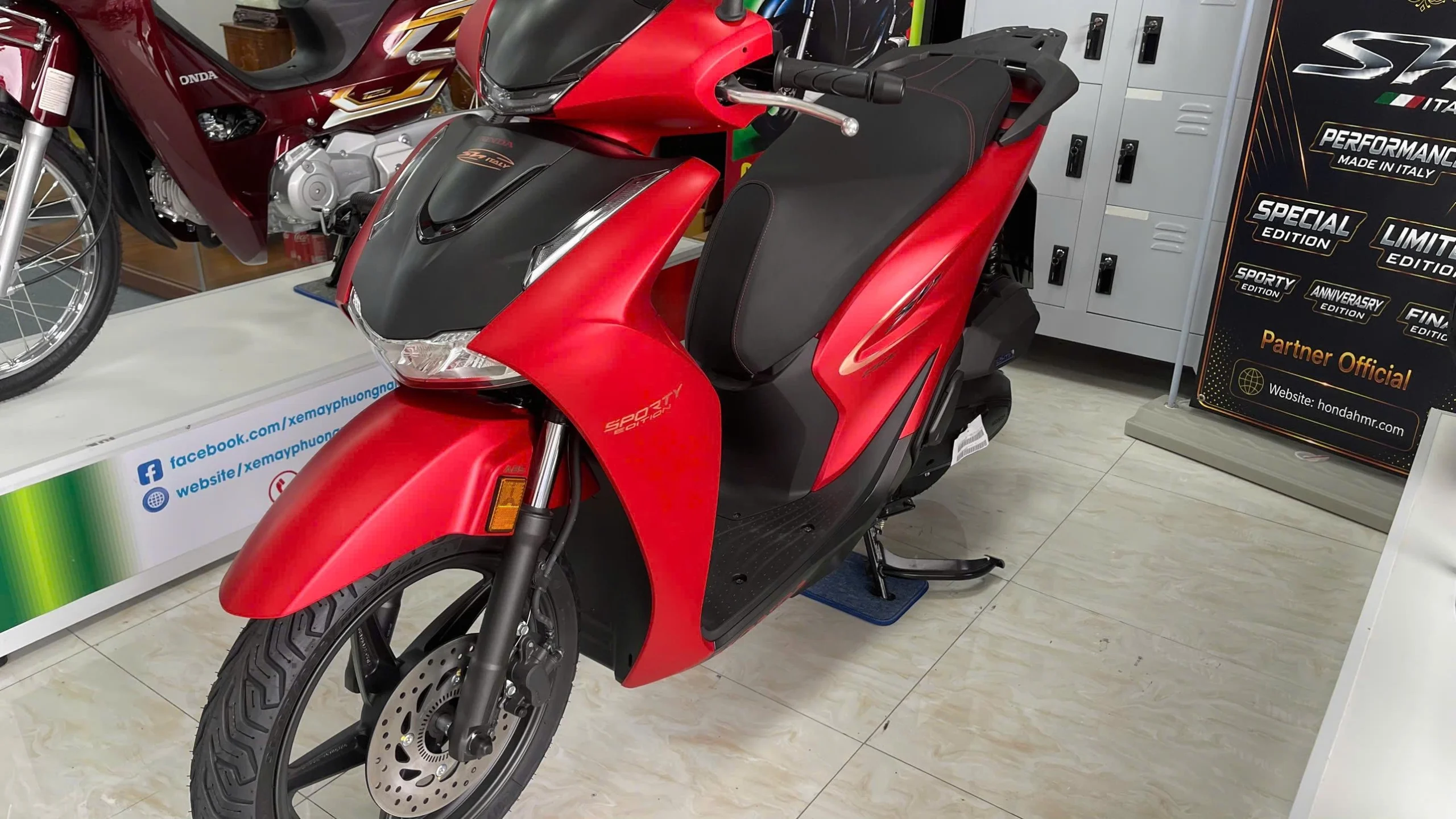 Honda Sh150i Sport Edition nhập Ý 2026 màu đỏ nhám tại Cà Mau